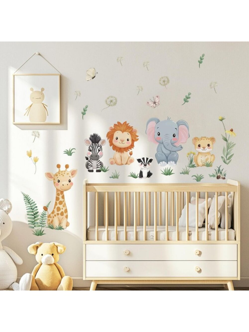 Jungle Animal Wall Stickers - Fun Decals for Kids' Bedroom, Nursery & Playroom